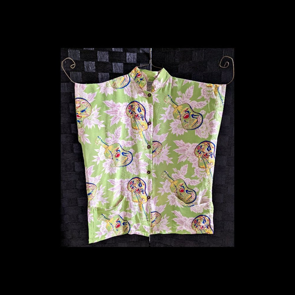 Original Avanti Hawaii Tea Timer Vintage Silk Shirt